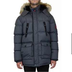 Spire By Galaxy NWT Men's Heavyweight Parka Jacket Detachable Hood Size XXL
